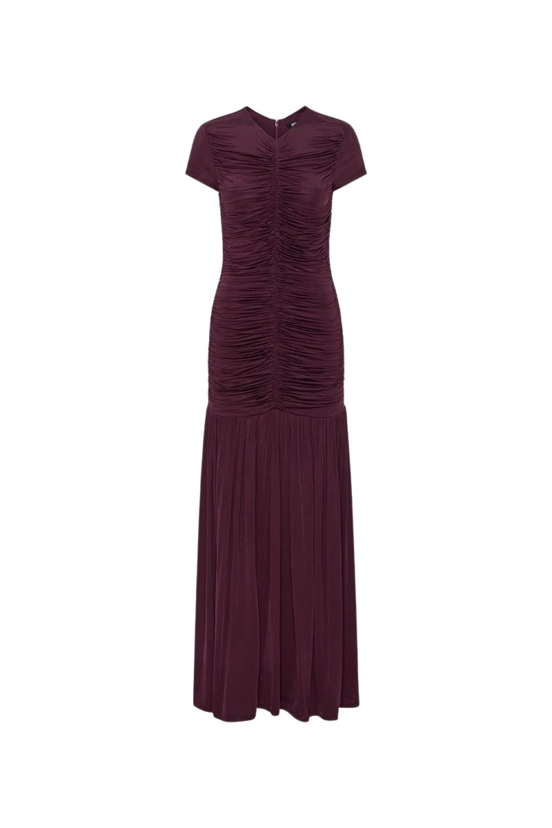 ROTATE-Birger-Christensen-Gathered-Maxi-Dress-Bordeaux-coveti89998_nobg Rotate Birger Christensen Gathered Maxi Dress Bordeaux