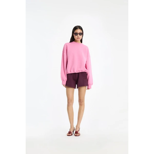 Rotate Birger Christensen Heavy Sweat Shorts Bordeaux, view 2