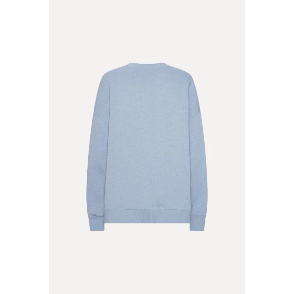 Rotate Birger Christensen Heavy Sweatshirt Crewneck Blue Top, view 5