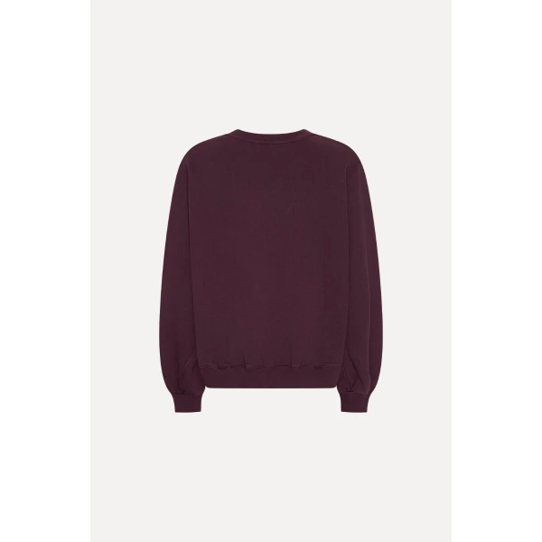 Rotate Birger Christensen Heavy Sweatshirt Crewneck Bordeaux Top, view 5