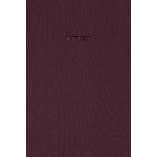 Rotate Birger Christensen Heavy Sweatshirt Crewneck Bordeaux Top, view 6
