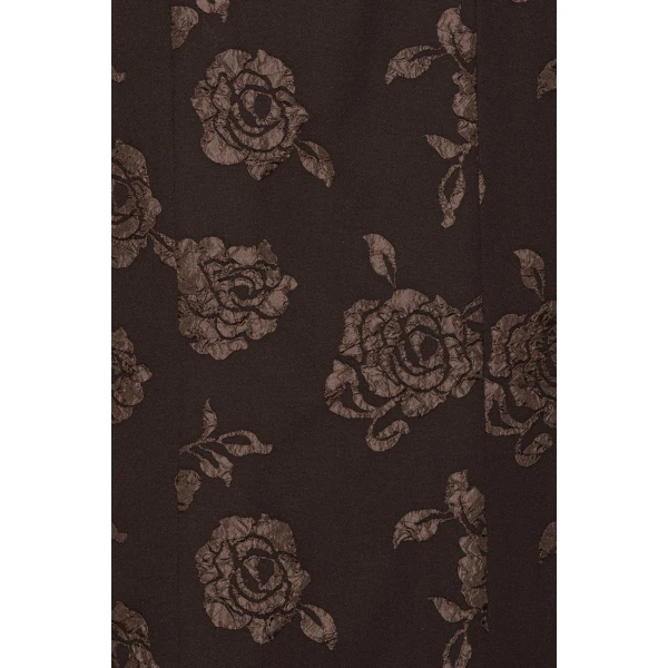 Rotate Birger Christensen Jacquard Sleeveless Dress Dark Brown, view 6