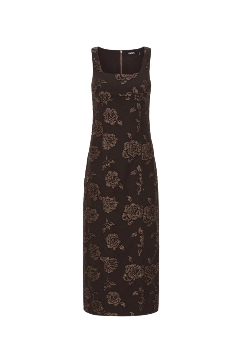 ROTATE-Birger-Christensen-Jacquard-Sleeveless-Dress-Dark-Brown-coveti51413_nobg Rotate Birger Christensen Jacquard Sleeveless Dress Dark Brown