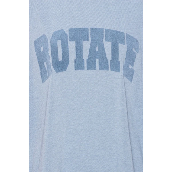 Rotate Birger Christensen Jersey Oversized T-shirt Blue Top, view 6