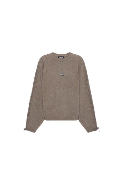 Knit Lacing Jumper Taupe