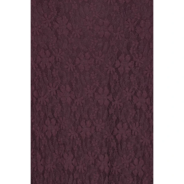 Rotate Birger Christensen Lace Maxi Flared Dress Bordeaux, view 6