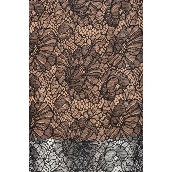 Rotate Birger Christensen Lace Midi Pencil Skirt Black, view 6
