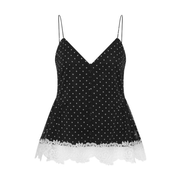 Rotate Birger Christensen Laceband Camisole Black