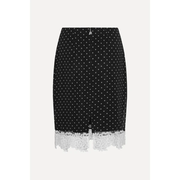 Rotate Birger Christensen Laceband Pencilskirt Black Skirt, view 5