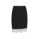 Rotate Birger Christensen Laceband Pencilskirt Black Skirt