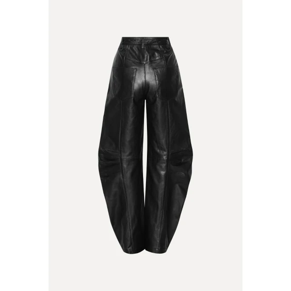 Rotate Birger Christensen Leather Cargo Pants Black, view 5