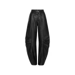 Rotate Birger Christensen Leather Cargo Pants Black