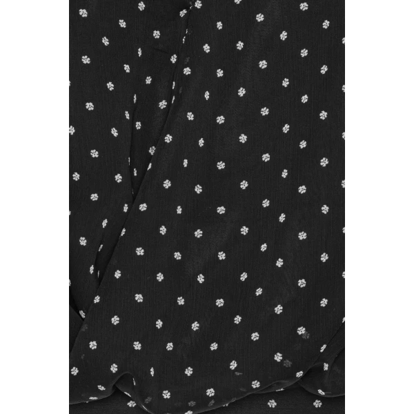 Rotate Birger Christensen Ls Ruched Blouse Black, view 6