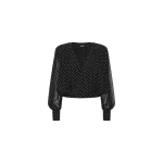 Rotate Birger Christensen Ls Ruched Blouse Black