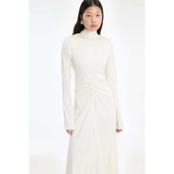 Rotate Birger Christensen Ls Scarf Dress White, view 4