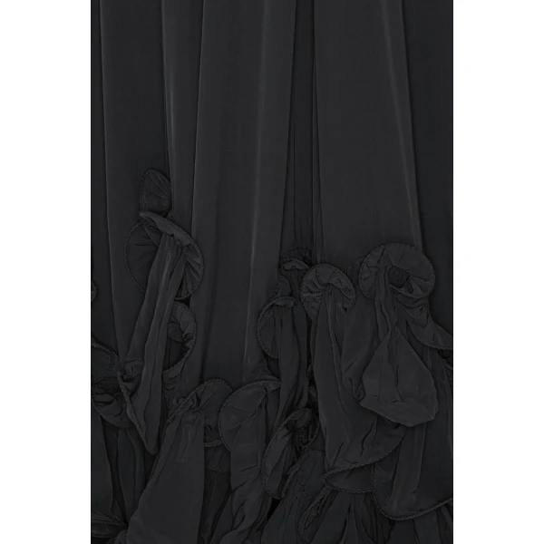 Rotate Birger Christensen Maxi Capsleeve Dress Black, view 6