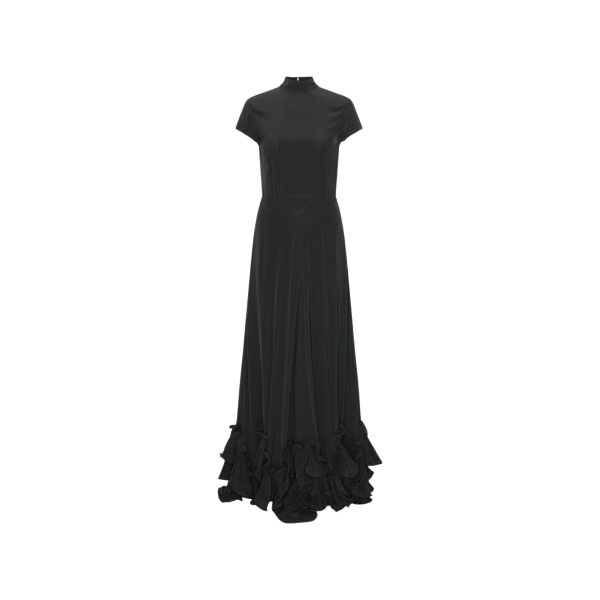 Rotate Birger Christensen Maxi Capsleeve Dress Black