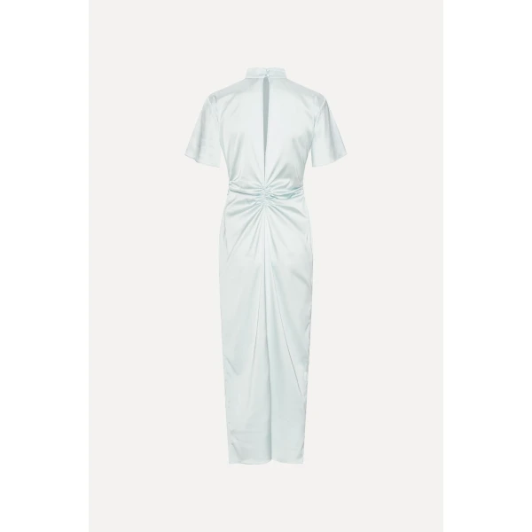 Rotate Birger Christensen Midi Dress Gathered Cf Mint Green, view 5