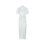Rotate Birger Christensen Midi Dress Gathered Cf Mint Green