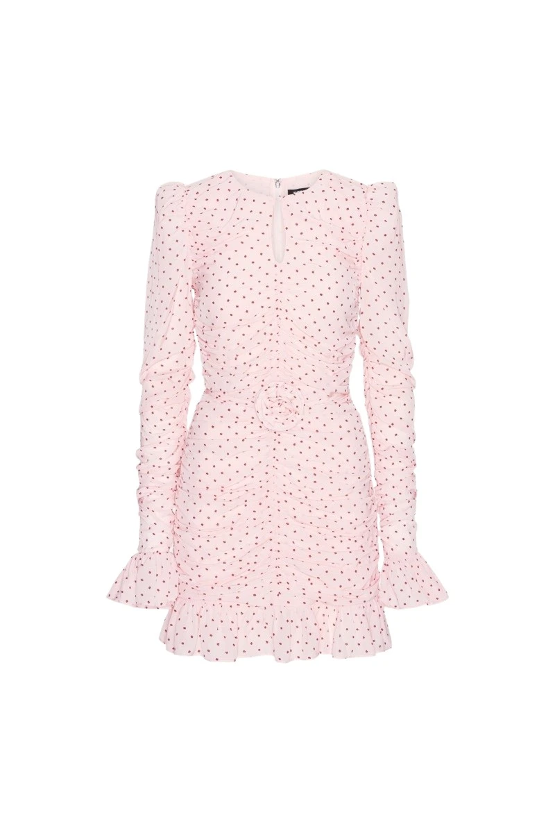 ROTATE-Birger-Christensen-Mini-Ruched-Dress-Pink-coveti82440_nobg Rotate Birger Christensen Mini Ruched Dress Pink