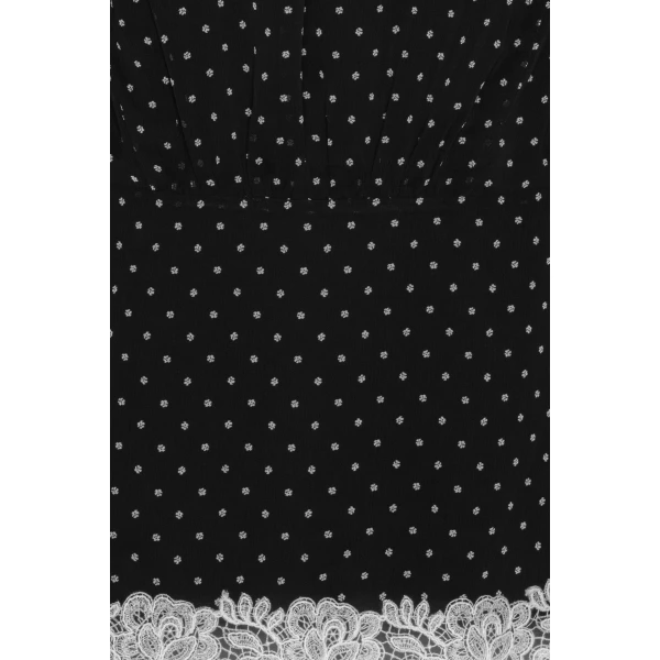 Rotate Birger Christensen Minidress Ls Lace Detail Black Dress, view 5