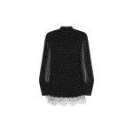Rotate Birger Christensen Minidress Ls Lace Detail Black Dress