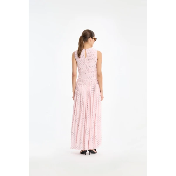 Rotate Birger Christensen Ns Ruched Dress Pink, view 3