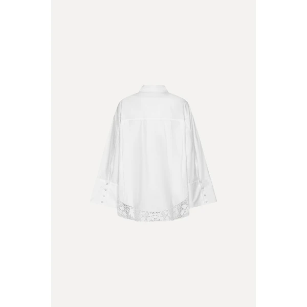 Rotate Birger Christensen Oversized Shirt White, view 5