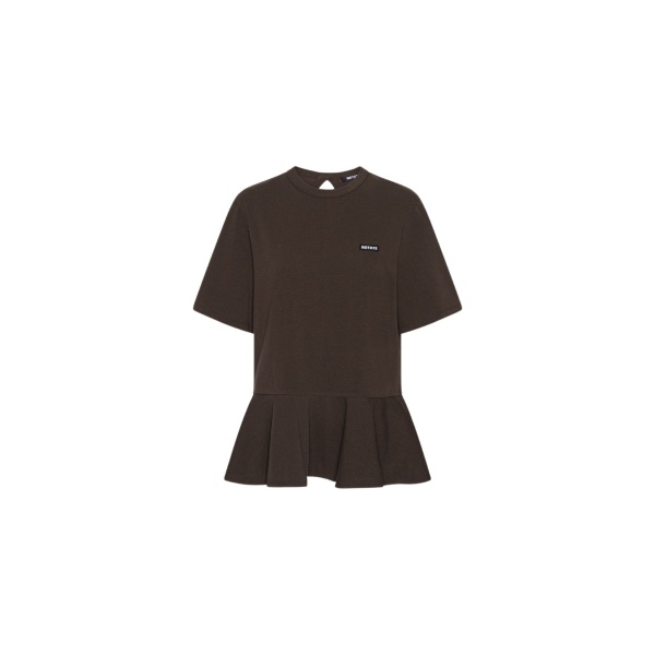 Peplum T-shirt Dark Brown