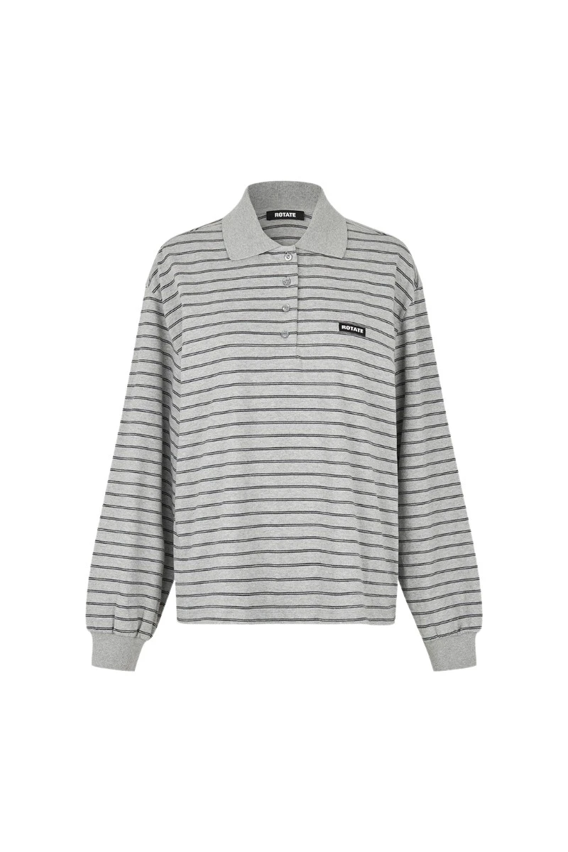 Rotate Birger Christensen Pique Longsleeve Polo Top