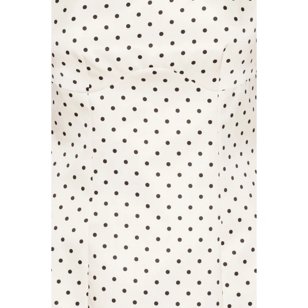 Rotate Birger Christensen Polka Dot Mini Dress Creme, view 6
