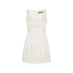 Rotate Birger Christensen Polka Dot Mini Dress Creme