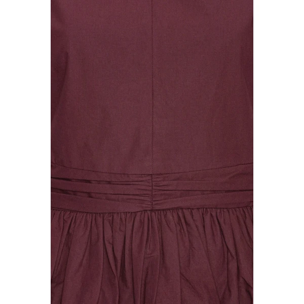 Rotate Birger Christensen Puff Sleeve Top Bordeaux, view 3