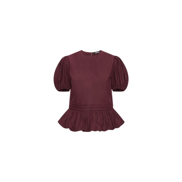Puff Sleeve Top Bordeaux