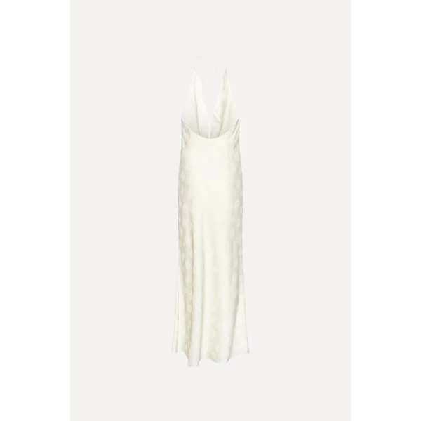 Rotate Birger Christensen Satin Halterneck White Top, view 5