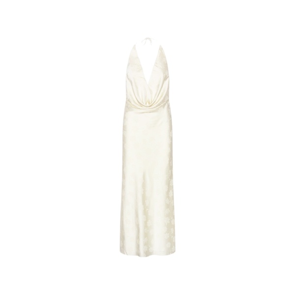 Satin Halterneck White