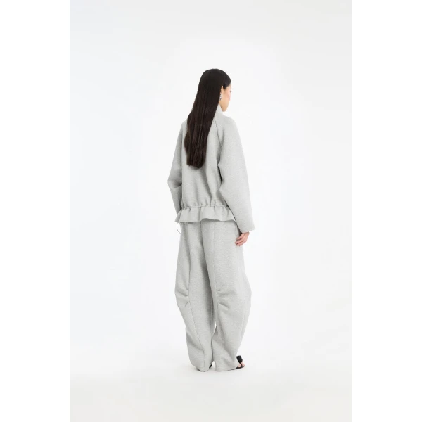 Rotate Birger Christensen Scuba Cargo Pants Light Grey, view 3