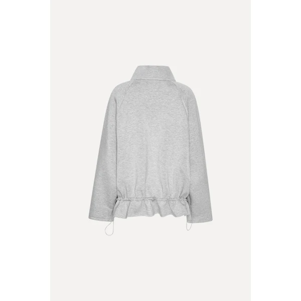 Rotate Birger Christensen Scuba Half Zip Jacket Light Grey, view 5
