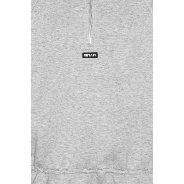 Rotate Birger Christensen Scuba Half Zip Jacket Light Grey, view 6