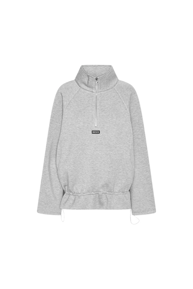 Rotate Birger Christensen Scuba Half Zip Jacket Light Grey