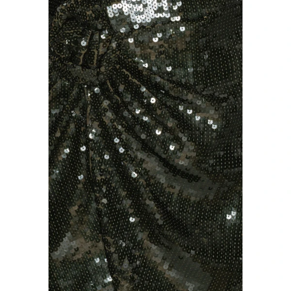 Rotate Birger Christensen Sequins Ls Mini Dress Dark Green, view 6