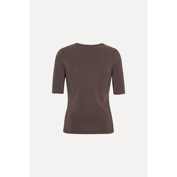 Rotate Birger Christensen Short Sleeve T-shirt Dark Brown, view 2