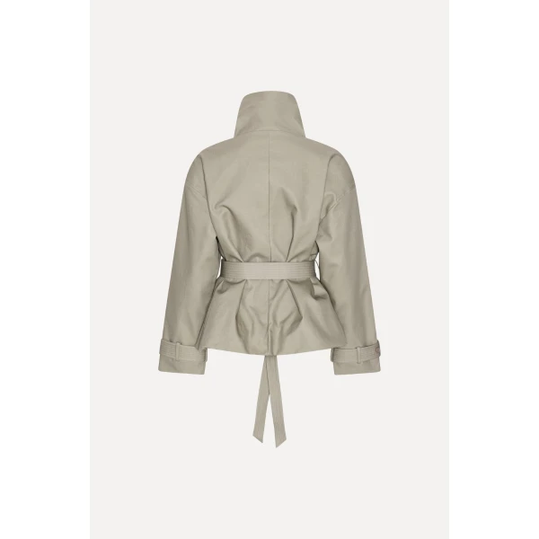 Rotate Birger Christensen Short Trench Coat Aluminum, view 5