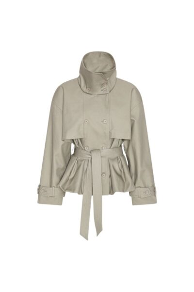 Short Trench Coat Aluminum