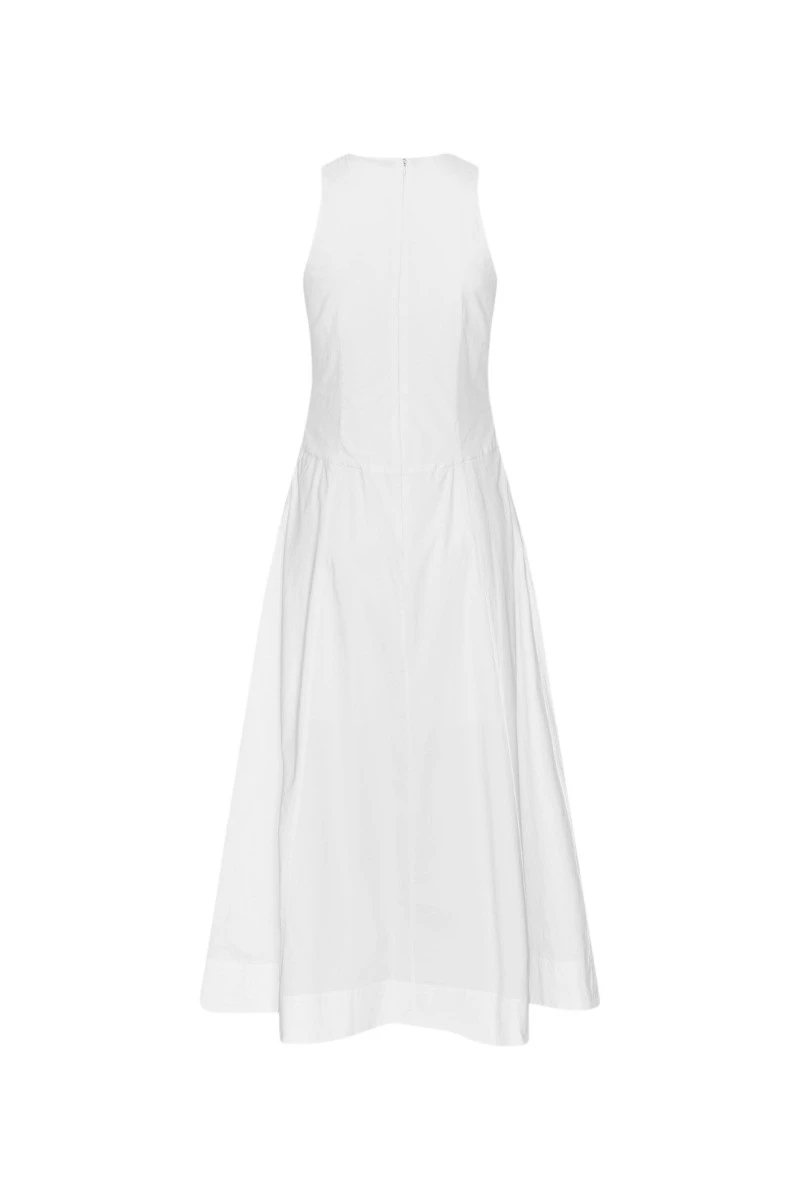 Rotate Birger Christensen Sleeveless Midi Dress White