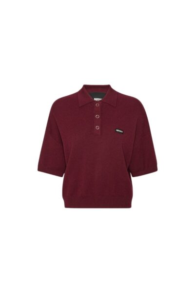 Slinky Knit Polo Bordeaux
