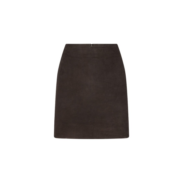 Suede Mini Skirt Dark Brown