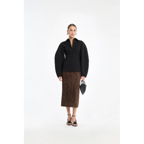 Rotate Birger Christensen Suiting Fitted Shirt Black, view 2