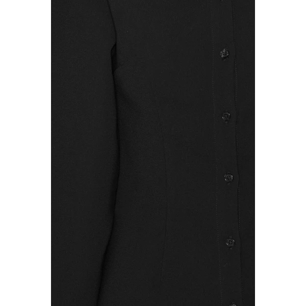 Rotate Birger Christensen Suiting Fitted Shirt Black, view 6