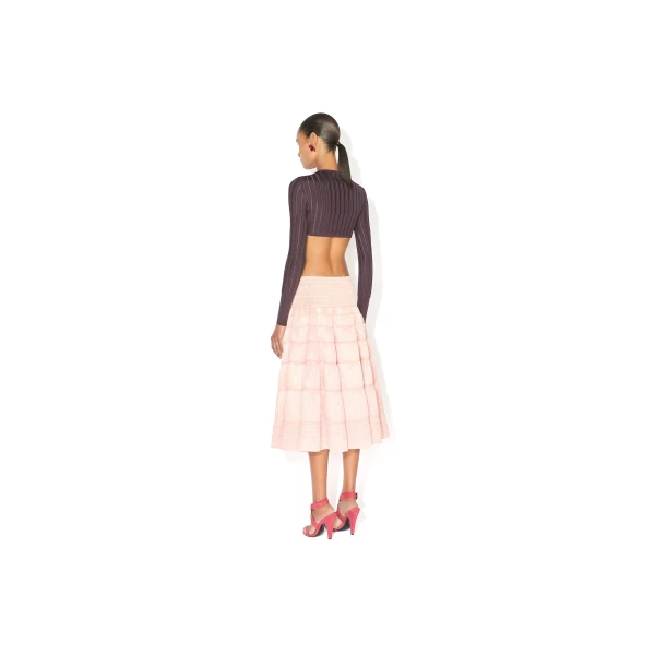Alaïa Raffia Skirt - ALAÏA Skirts - Laser Cut Luxury - Shop at Luxury Shoes 